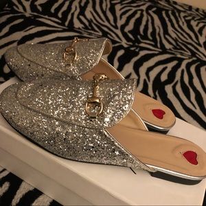 Beautiful silver sparkly bling slides!